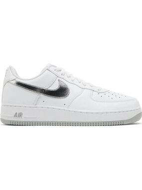 Nike Air Force 1 Low White with Metallic Silver Swoosh